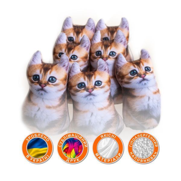 Игрушка антистресс мягкая Котик 30 см 13001 фото