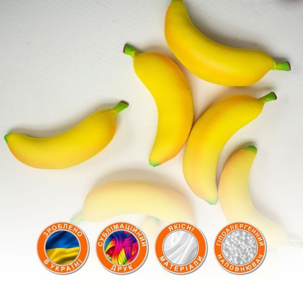 Игрушка антистресс мягкая Бананчик 30 см 13005 фото