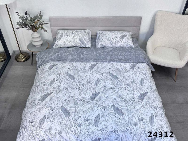 Комплект постельного белья Сатин Twill с простынью на резинке, 21213 40262 фото